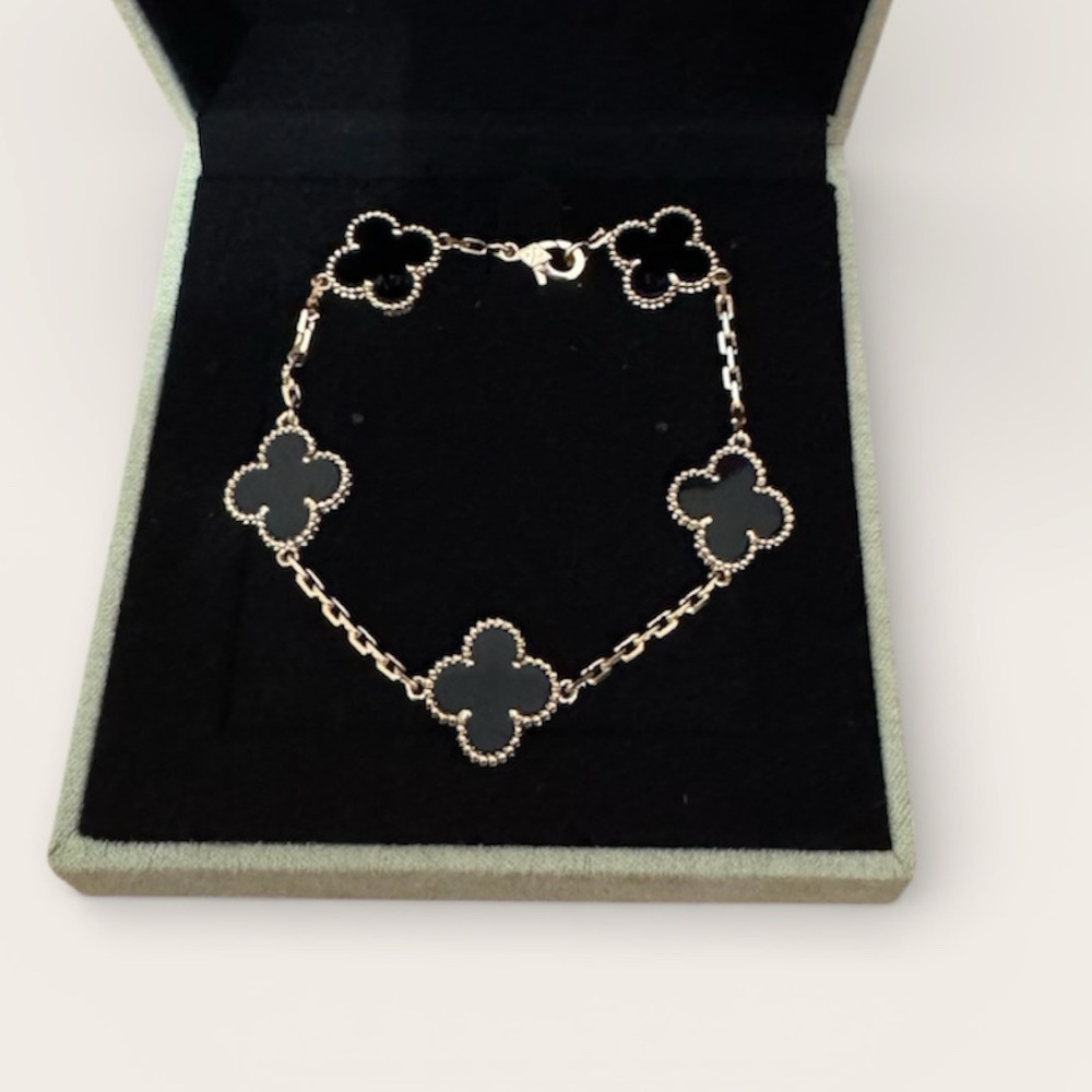 Clover Bracelet black and gold